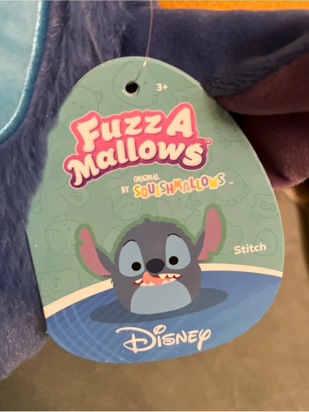 Squishmallows Fuzz-A-Mallows Disney Stitch Tongue Out Plush 8” Lilo & Stitch NWT